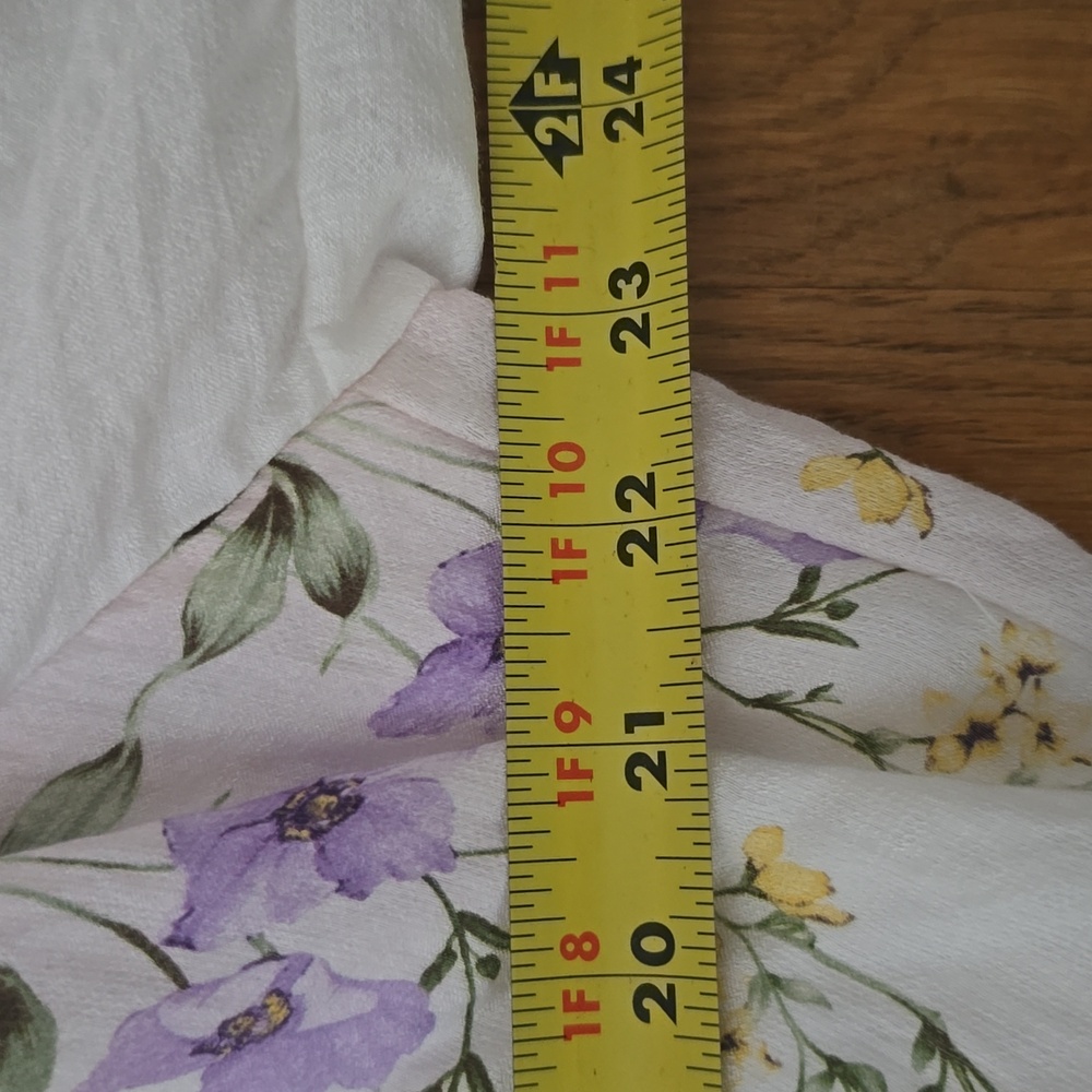 52SEVEN BRAND WOMEN'S PLUS WHITE AND PURPLE LINED FLORAL DRESS SIZE 14W - Picture 12 of 16
